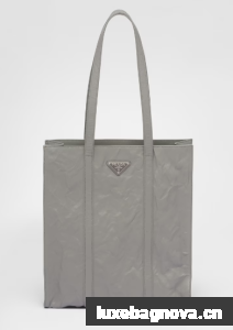 Prada Small antique nappa leather tote 1BG459 Slate Gray