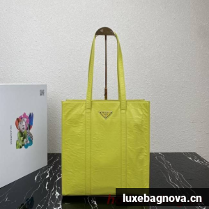 Prada Small antique nappa leather tote 1BG459 yellow