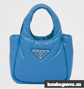 Prada Small padded Soft nappa-leather bag 1BA359 blue