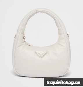 Prada Soft padded nappa leather mini-bag 1BA384 white