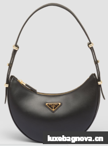 Prada leather shoulder bag 1BC194 black