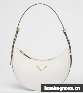 Prada leather shoulder bag 1BC194 white