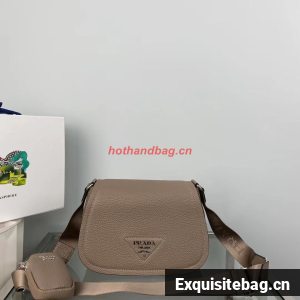 Prada Leather shoulder bag 1AD229 gray Prada Leather shoulder bag 1AD229 gray