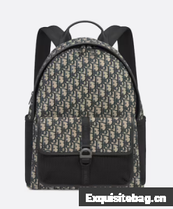 DIOR 8 BACKPACK Beige and Black Dior Oblique Jacquard 1EIBA178YK