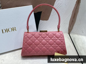 DIOR CARO COLLE NOIRE CLUTCH Cannage Lambskin C0688 pink