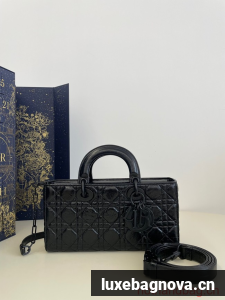 DIOR MEDIUM LADY D-JOY BAG Cannage M0540O black