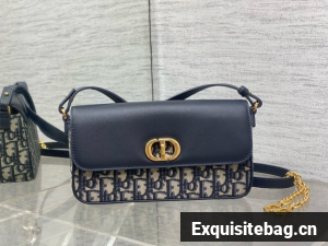 Dior 30 Montaigne Avenue Bag Blue Oblique Jacquard M9260UT