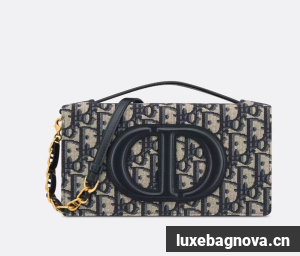 Dior CD SIGNATURE MINI BAG Blue Oblique Jacquard S2209U