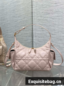 Dior Medium D-Dream Bag Macrocannage Lambskin M6323UU pink