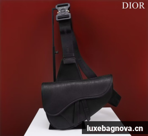 Dior Essentials SADDLE BAG Grained Calfskin 1ADPO093F BLACK