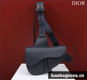 Dior Essentials SADDLE BAG Grained Calfskin 1ADPO093f-1 Royal Blue