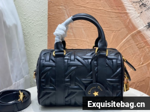 Dior Groove 20 Bag Graphic Cannage Calfskin M1364UBOL black