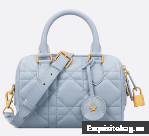 Dior Groove 20 Bag Pale Blue Macrocannage Calfskin M1364UBOL