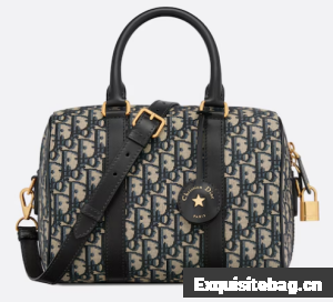 Dior Groove 25 Bag Blue Dior Oblique Jacquard M1365U