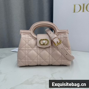 Dior Jolie Top Handle Mini Bag Cannage Lambskin S3123UN pink
