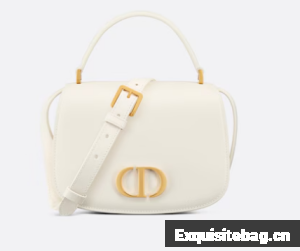 Dior Medium 30 Montaigne Avenue Top Handle Bag Ribbed Calfskin M9371UN Latte Ribbed