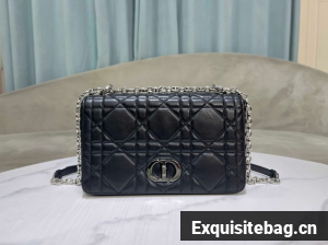 Dior Medium Soft Dior Caro Bag Macrocannage Lambskin M9253UHPA black&Black hardware