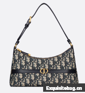 Dior Montaigne Mini Bag Blue Oblique Jacquard S2381UTZQ