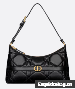 Dior Montaigne Mini Bag Macrocannage Lambskin S2381UTZQ black