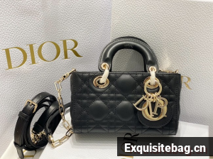 Dior mini Lady D-Joy Bag Cannage Lambskin 9230 black