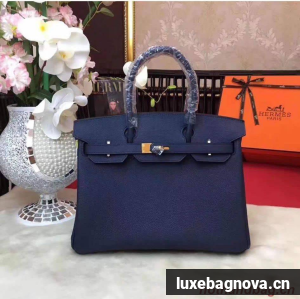 Hermes Birkin 25CM Togo Bag Original Leather H25E Navy
