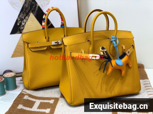 Hermes Birkin Bag Original Epsom Leather 30CM 17825 Amber Yellow
