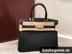 Hermes Birkin Bag Original Epsom Leather 30CM 17825 Black