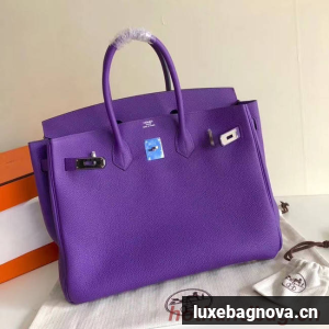 Hermes Birkin Bag Original Leather 35CM 17825 purple