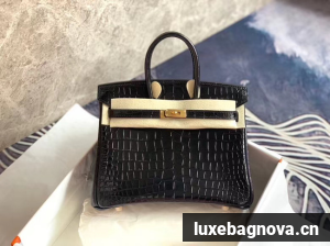 Hermes Birkin Bag Original Leather crocodile HBK35 black