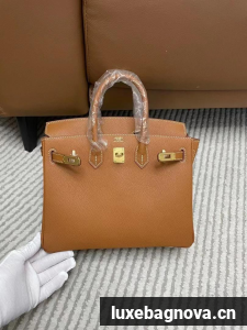 Hermes Birkin Original Epsom Leather Retourne 35CM Bag BK35 Brown Gold-Tone