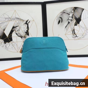Hermes Cosmetic Bag H3699 Blue