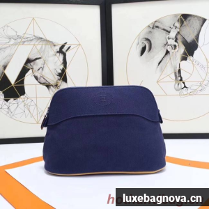 Hermes Cosmetic Bag H3699 Dark Blue
