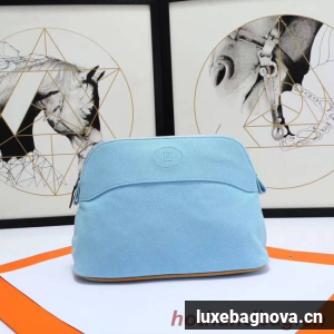 Hermes Cosmetic Bag H3699 Light Blue