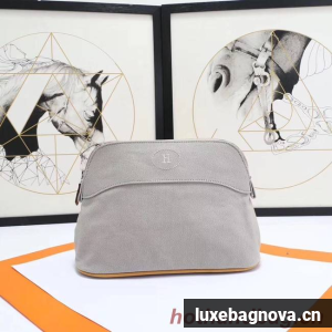 Hermes Cosmetic Bag H3699 Light Grey
