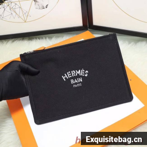 Hermes Cosmetic Bag H3700 Black