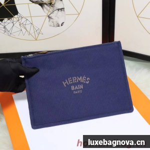 Hermes Cosmetic Bag H3700 Blue