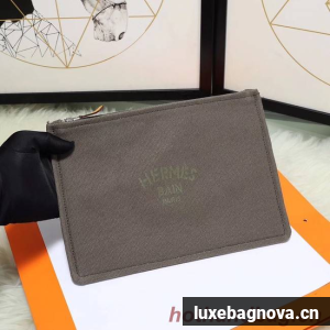 Hermes Cosmetic Bag H3700 Grey