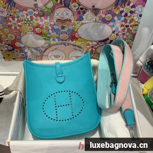 Hermes Evelyne original togo leather mini Shoulder Bag H15698 Lake green