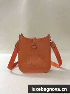 Hermes Evelyne original togo leather mini Shoulder Bag H15698 orange