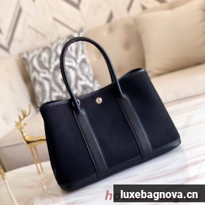 Hermes Garden Party 36cm Tote Bags Original Leather A3698 Black