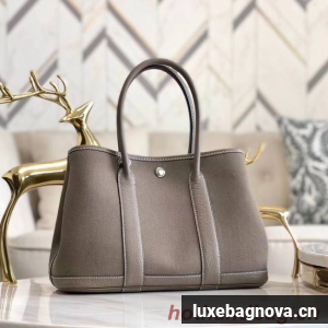 Hermes Garden Party 36cm Tote Bags Original Leather A3698 Grey