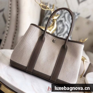 Hermes Garden Party 36cm Tote Bags Original Leather H3698 Grey