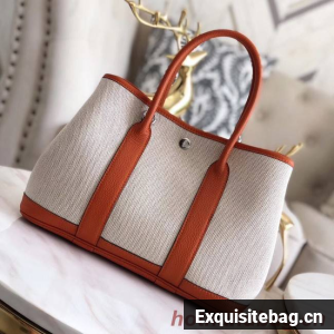 Hermes Garden Party 36cm Tote Bags Original Leather H3698 Orange