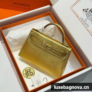 Hermes Kelly 19cm Shoulder Bags Original Swift Leather KL19 gold
