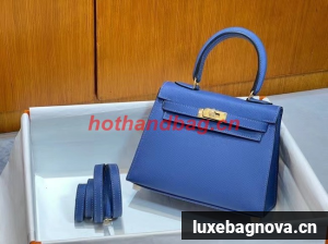Hermes Kelly 20cm Shoulder Bags Epsom KL2750 blue&gold