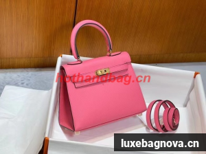 Hermes Kelly 20cm Shoulder Bags Epsom KL2750 Plum&gold