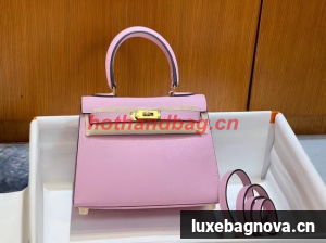 Hermes Kelly 20cm Shoulder Bags Epsom KL2750 light pink&gold