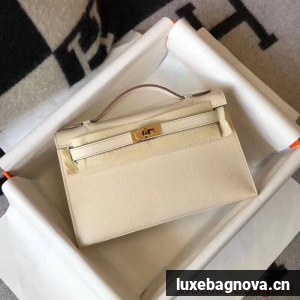 Hermes Kelly 19cm Shoulder Bags Epsom Leather KL19 Cream