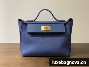 Hermes Kelly Original togo Leather Tote Bag H2424 Electro optic blue