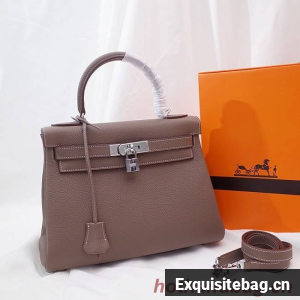 Hermes Kelly Shoulder Bag Original TOGO Leather KY3255 gray